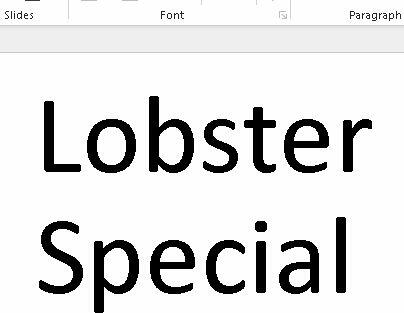 Special Lobster Special